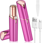 Facial Hair Remover for Women, Face Hair Trimmer, Rechargeable Women's Facial Shaver, Painless Lady Shavers for Women for Face Hair, Upper Lips, Peach Fuzz, Bikini Body-White