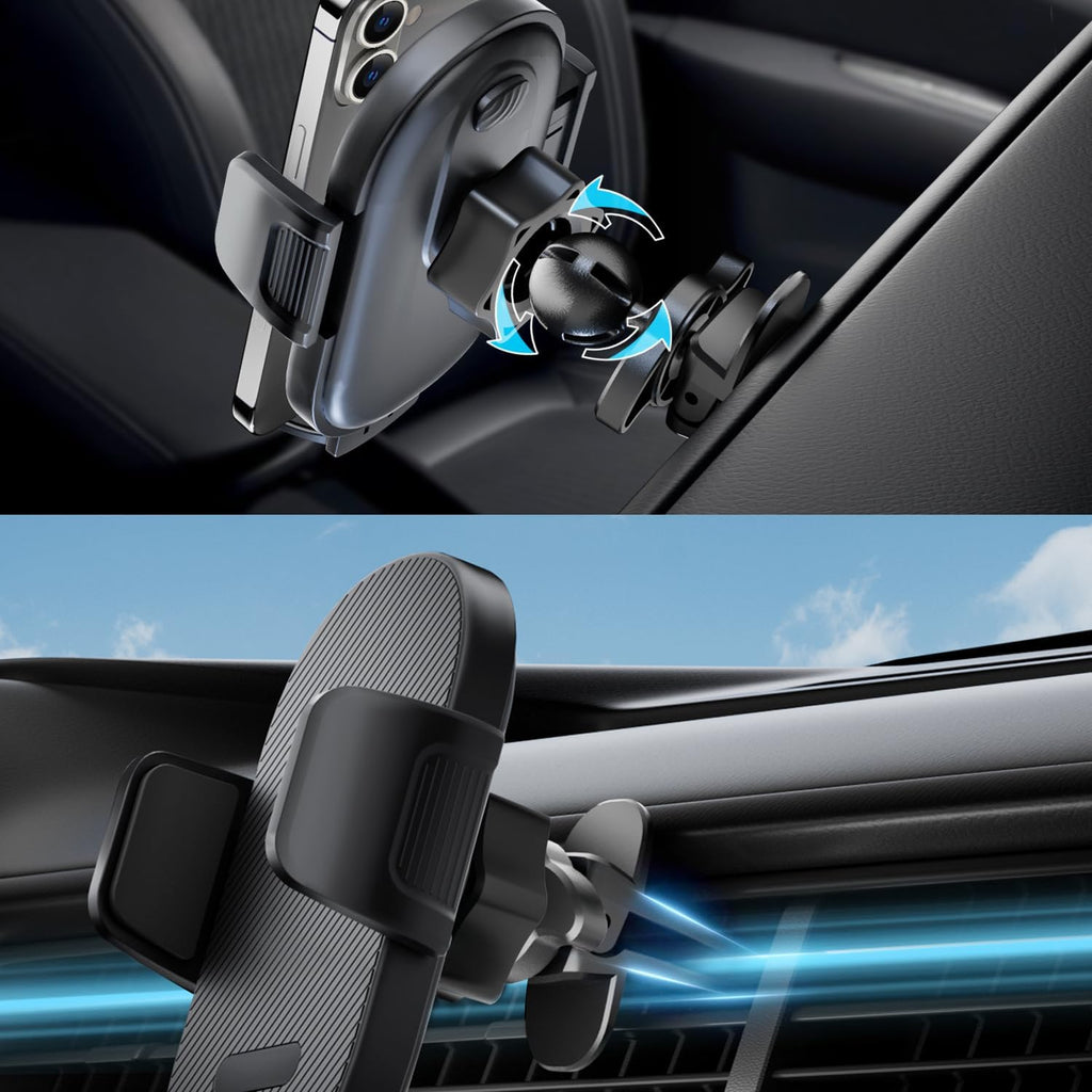 Soporte mejorado para teléfono de coche, rotación de 360°, con succión súper fuerte, soporte de teléfono para salpicadero/parabrisas/ventilación de aire, soporte de teléfono para todos los