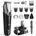 Hair Clippers and Beard Trimmer for Men, All-in-One Waterproof Electric Razor & Nose Hair Trimmer with LED Display, Rechargeable Cordless Face & Body Grooming Kit