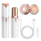 Facial Hair Remover for Women, Face Hair Trimmer with Two Replacement Blades, Rechargeable Women's Facial Shaver, Painless Lady Shavers for Women for Face Hair