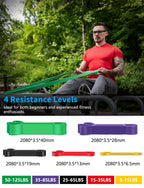 Resistance Bands, 5 Levels Resistance Pull Up Bands Set with Door Anchor, Handles, Pull Up Assistance Bands for Calisthenics, Bodyweight Training, Muscle Toning, Yoga, Stretch Mobility
