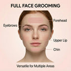 Rasuradora Facial Mujer Recortadora de Cejas Electrica, Afeitadora Eléctrica 2 en 1 Para El Rostro con Luz LED, Barbilla, Mejillas y Cejas Regalo Mujer