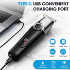 Hair Clippers and Beard Trimmer for Men, All-in-One Waterproof Electric Razor & Nose Hair Trimmer with LED Display, Rechargeable Cordless Face & Body Grooming Kit