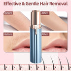 Facial Hair Remover for Women, Face Hair Trimmer with Two Replacement Blades, Rechargeable Women's Facial Shaver, Painless Lady Shavers for Women for Face Hair