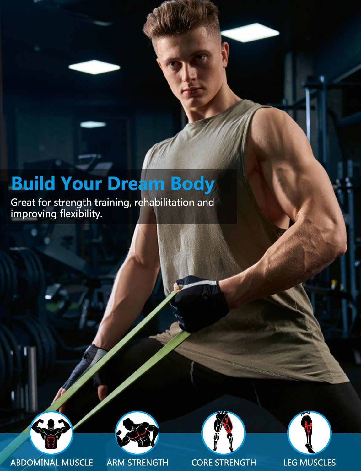 Resistance Bands, 5 Levels Resistance Pull Up Bands Set with Door Anchor, Handles, Pull Up Assistance Bands for Calisthenics, Bodyweight Training, Muscle Toning, Yoga, Stretch Mobility