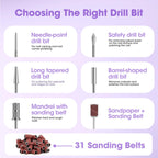 Electric Nail File, Cordless Nail Drill, Pedicure Sets for Feet, Nail Drill, Electric Nail File for Gel/Acrylic Nails and Hard Cuticles