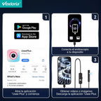 Caméra d'inspection endoscopique, caméra endoscopique HD 1920p, endoscope pour mobile avec sonde de 7,9 mm et 8 LED, caméra d'inspection de canalisations étanche IP68 pour Android et iPhone (5 m) 