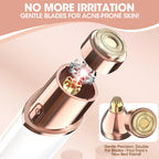 Rasuradora Facial Mujer Recortadora de Cejas Electrica, Afeitadora Eléctrica 2 en 1 Para El Rostro con Luz LED, Barbilla, Mejillas y Cejas Regalo Mujer